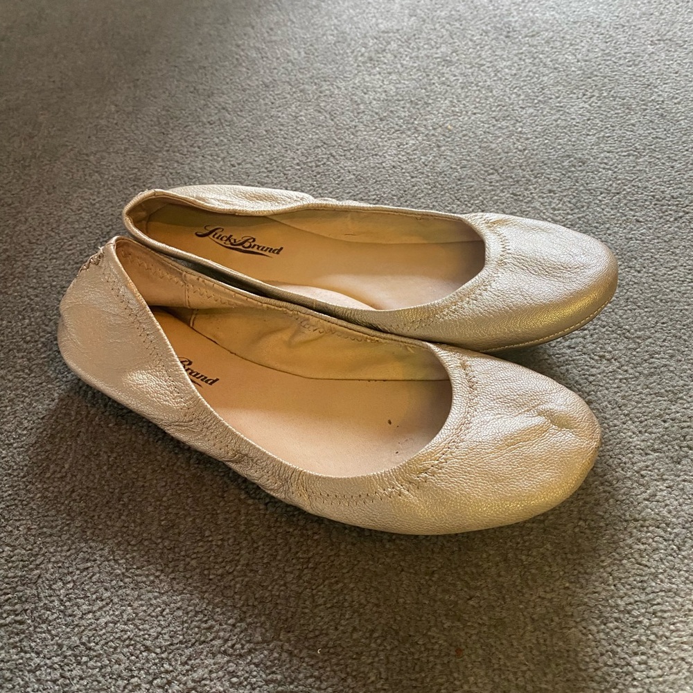 Gold Ballet Slippers - Size 8